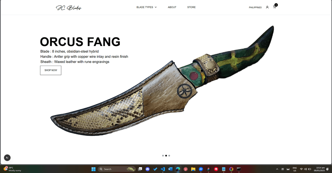 JC Blades (DTC E-Commerce System)